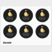 Sticker Rond Simple Ginger Root Infused Honey Label (Feuille)