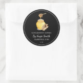 Sticker Rond Simple Ginger Root Infused Honey Label (Sac)