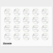 Sticker Rond Simple Glam Vert Sauge Aquarelle Éclaboussure Mari (Feuille)