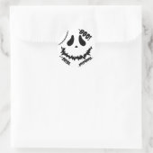 Sticker Rond Simple Happy Halloween Boo famille et amis Nom (Sac)
