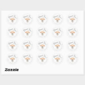 Sticker Rond Simple Harry Potter Baby Shower (Feuille)