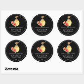 Sticker Rond Simple Hibiscus Infused Honey Label (Feuille)