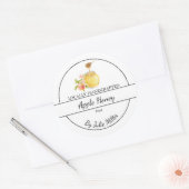 Sticker Rond Simple Homemade Apple infused Honey Label (Enveloppe)