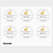 Sticker Rond Simple Homemade Apple infused Honey Label (Feuille)