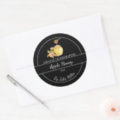 Sticker Rond Simple Homemade Apple infused Honey Label (Enveloppe)