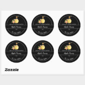 Sticker Rond Simple Homemade Apple infused Honey Label (Feuille)