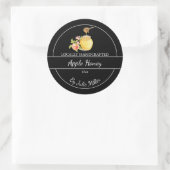 Sticker Rond Simple Homemade Apple infused Honey Label (Sac)