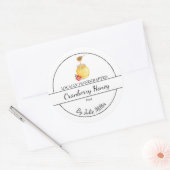 Sticker Rond Simple Homemade Cranberry infused Honey Label (Enveloppe)