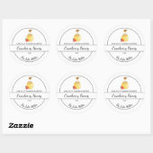 Sticker Rond Simple Homemade Cranberry infused Honey Label (Feuille)