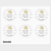 Sticker Rond Simple Homemade Green Tea Label (Feuille)