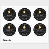 Sticker Rond Simple Homemade Hot Chili infused Honey Label (Feuille)