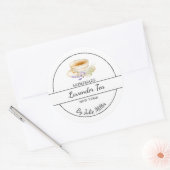 Sticker Rond Simple Homemade Lavender Tea Label (Enveloppe)