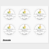 Sticker Rond Simple Homemade Lime infused Honey Label (Feuille)