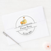Sticker Rond Simple Homemade Orange infused Honey Label (Enveloppe)