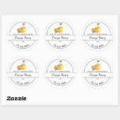 Sticker Rond Simple Homemade Orange infused Honey Label (Feuille)
