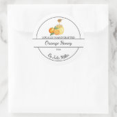 Sticker Rond Simple Homemade Orange infused Honey Label (Sac)