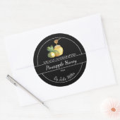 Sticker Rond Simple Homemade Pineapple infused Honey Label (Enveloppe)