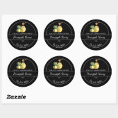 Sticker Rond Simple Homemade Pineapple infused Honey Label (Feuille)