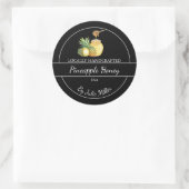 Sticker Rond Simple Homemade Pineapple infused Honey Label (Sac)