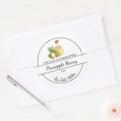 Sticker Rond Simple Homemade Pineapple infused Honey Label (Enveloppe)