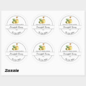 Sticker Rond Simple Homemade Pineapple infused Honey Label (Feuille)