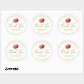 Sticker Rond Simple Homemade Red Pepper Sauce Thank You Label (Feuille)