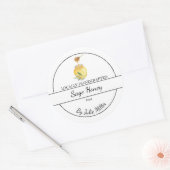 Sticker Rond Simple Homemade Sage infused Honey Label (Enveloppe)