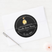 Sticker Rond Simple Homemade Vanilla Bean infused Honey Label (Enveloppe)