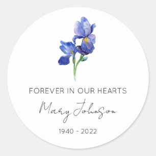 Sticker Rond Simple Iris Mémorial