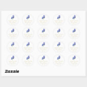 Sticker Rond Simple Iris Mémorial (Feuille)