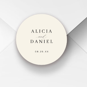 Sticker Rond Simple joint élégant de l'enveloppe de mariage min