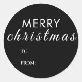 Sticker Rond Simple Joyeux Noël à partir du nom (Devant)