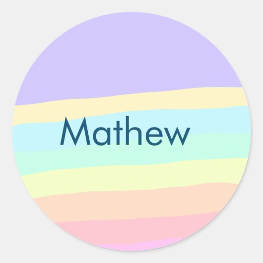 Sticker Rond simple lettre initiale monogramme ajouter votre no (Devant)