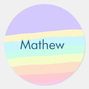 Sticker Rond simple lettre initiale monogramme ajoutez votre no