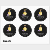 Sticker Rond Simple Lilac Infused Honey Label (Feuille)