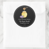 Sticker Rond Simple Lilac Infused Honey Label (Sac)