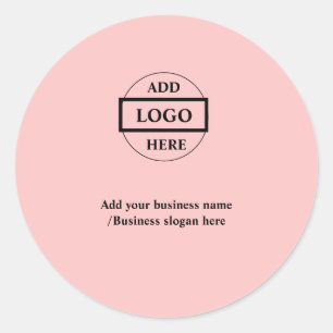 Sticker Rond Simple logo personnalisé élégant ici entreprise cl