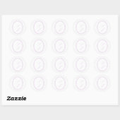 Sticker Rond Simple mariage floral lavande (Feuille)