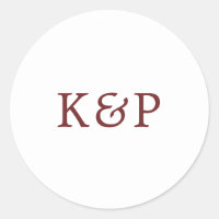 Simple Mariage Monogramme Bordeaux et Blanc