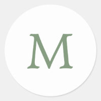 Simple Mariage Monogramme Vert Jardin et Blanc