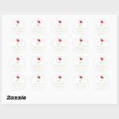 Sticker Rond Simple Mémorial Coquelicot (Feuille)