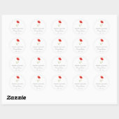 Sticker Rond Simple Mémorial Coquelicot (Feuille)