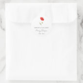 Sticker Rond Simple Mémorial Coquelicot (Sac)
