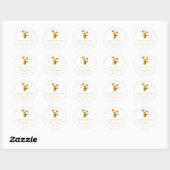 Sticker Rond Simple Mémorial de Capucine (Feuille)