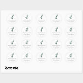 Sticker Rond Simple Mémorial Eucalyptus (Feuille)