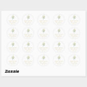 Sticker Rond Simple Mémorial Lily (Feuille)