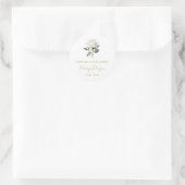 Sticker Rond Simple Mémorial rose blanche  (Sac)