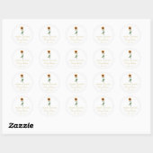 Sticker Rond Simple Mémorial Tournesol (Feuille)