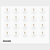 Sticker Rond Simple Mémorial Tournesol  (Feuille)