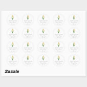 Sticker Rond Simple Mémorial Tulipe (Feuille)